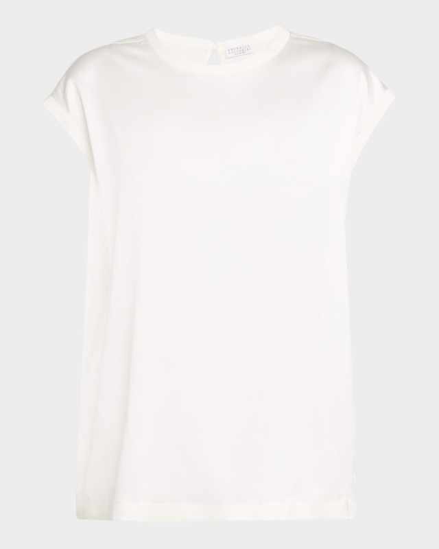 Cap Sleeve Satin Silk Top